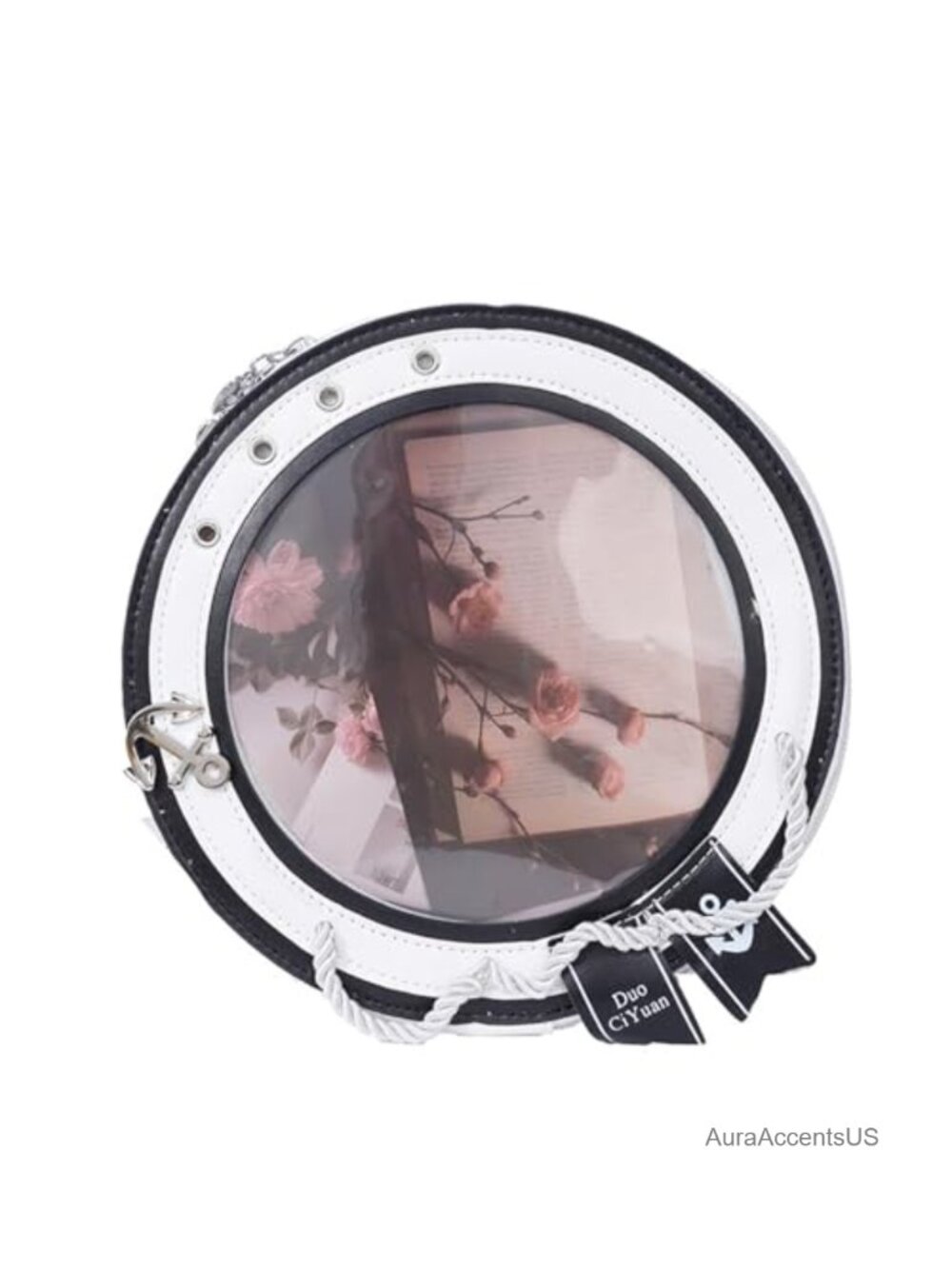 Round Ita Bag Aesthetic Purse Cute Anime Sailor PU Leather Crossbody Pin Bag